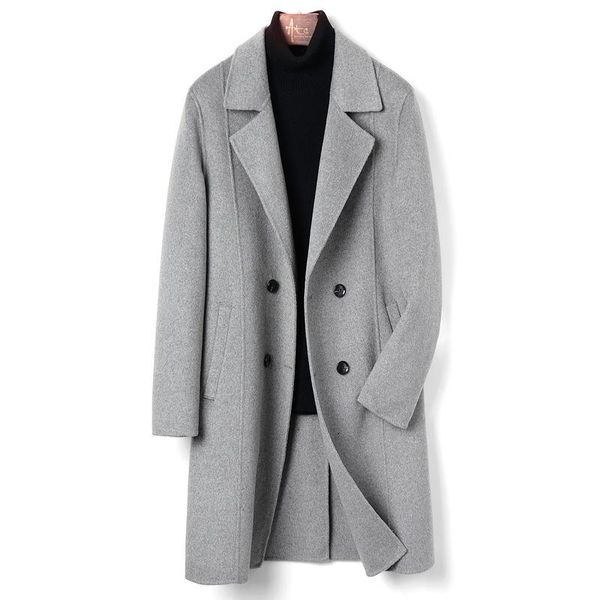 autumn winter woolen coat men's medium length double faced coat men's cashmere double breasted woolen windbreaker suit, Tan;black
autumn winter woolen coat men's medium length double faced coat men's cashmere double breasted woolen windbreaker suit, Tan;black
