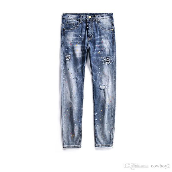 new men's luxury designer jeans blue pants with holes best fashion Italian brand high quality motorcycle Rock Revival fashion embr
new men's luxury designer jeans blue pants with holes best fashion Italian brand high quality motorcycle Rock Revival fashion embr