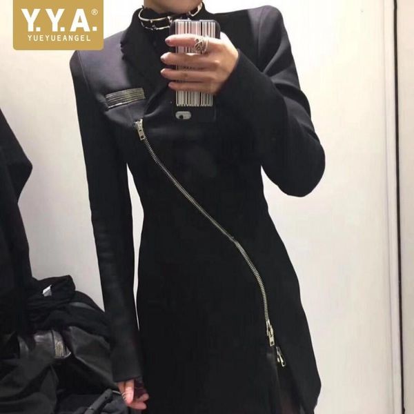 women's suits & blazers fashion irregular zipper medium length women blazer modis v-neck black ladies formal evening party slim fit out, White;black
women's suits & blazers fashion irregular zipper medium length women blazer modis v-neck black ladies formal evening party slim fit out, White;black