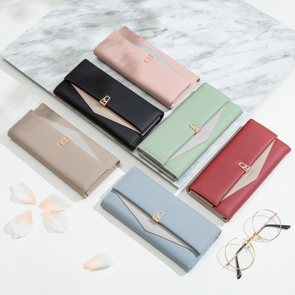 women's wallet long style fashion zipper buckle wallet multifunctional splicing clutch wallet, Red;black
women's wallet long style fashion zipper buckle wallet multifunctional splicing clutch wallet, Red;black