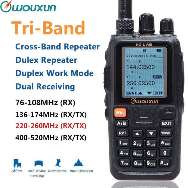 walkie talkie wouxun kg-uv8e tri-band 136-174/220-260/400-520mhz cross band duplex work 999ch vox ctcss/dcs ham radio
walkie talkie wouxun kg-uv8e tri-band 136-174/220-260/400-520mhz cross band duplex work 999ch vox ctcss/dcs ham radio
