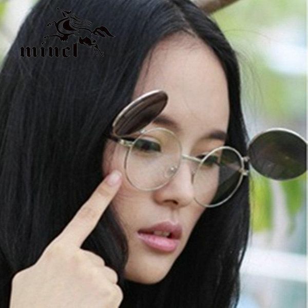 sunglasses mincl/sunglasses women big box prince mirror metal flip double lens retro round, White;black
sunglasses mincl/sunglasses women big box prince mirror metal flip double lens retro round, White;black
