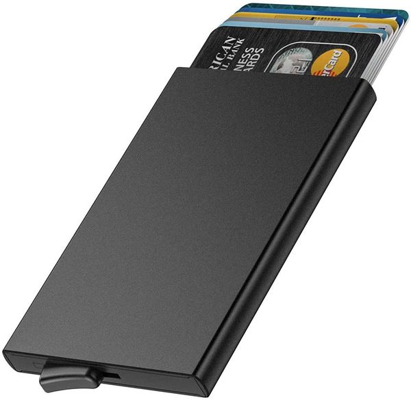 credit card holder rfid blocking aluminum business card cases automatic pop-up, Black
credit card holder rfid blocking aluminum business card cases automatic pop-up, Black