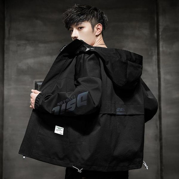 men's jackets 2021 fashion jacket men casual hooded mens spring autumn bomber coat reflective color trendy streetwear male clothing, Black;brown
men's jackets 2021 fashion jacket men casual hooded mens spring autumn bomber coat reflective color trendy streetwear male clothing, Black;brown