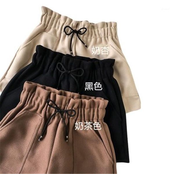 shorts wool shorts loose ladies spring and summer new1, White;black