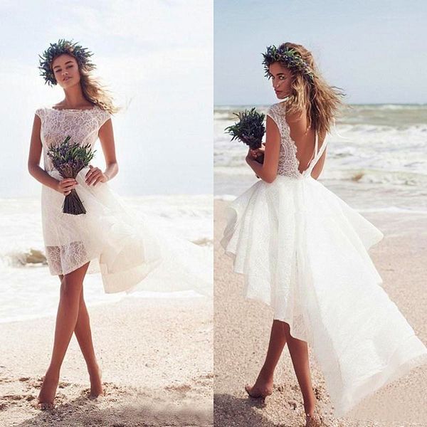 bohemian short beach wedding dresses full lace a line backless illusion high low boho bride dress wedding gowns robe de mariage 2021, White
bohemian short beach wedding dresses full lace a line backless illusion high low boho bride dress wedding gowns robe de mariage 2021, White