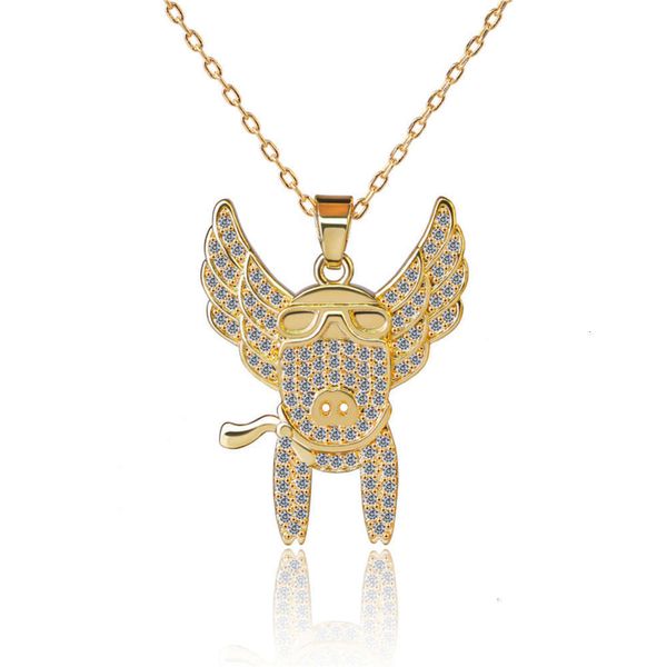 tide diamond necklace female style full net red flying pig simple personality clavicle chain, Silver
tide diamond necklace female style full net red flying pig simple personality clavicle chain, Silver