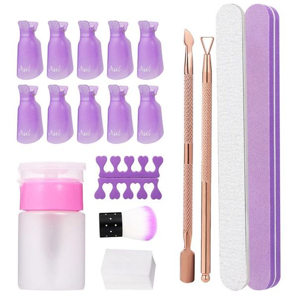 10 pcs nail clips caps nail remover pads cuticle pusher and brushes file and buffer block polish remover, Yellow
10 pcs nail clips caps nail remover pads cuticle pusher and brushes file and buffer block polish remover, Yellow