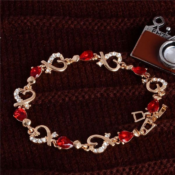 link, chain misananryne gold color colorful waterdrop austrian crystal fashion beautiful heart bracelet jewelry nice, Black
link, chain misananryne gold color colorful waterdrop austrian crystal fashion beautiful heart bracelet jewelry nice, Black