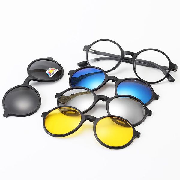 sunglasses cubojue magnetic eyeglasses frames with 5 lens clip male women round mirrored night driving, White;black
sunglasses cubojue magnetic eyeglasses frames with 5 lens clip male women round mirrored night driving, White;black