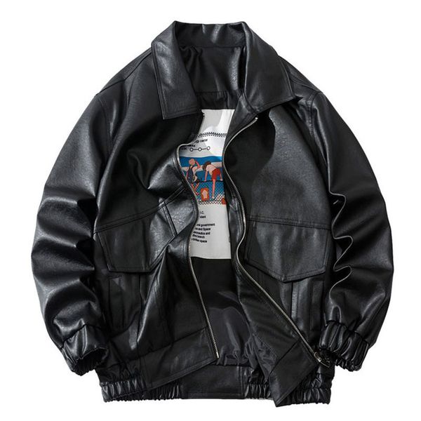 faux leather bomber jacket men solid oversize male motorcycle coat biker waterproof moto clothing spring 2021 cwu-45p 220211, Black
faux leather bomber jacket men solid oversize male motorcycle coat biker waterproof moto clothing spring 2021 cwu-45p 220211, Black