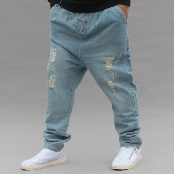 2021 hip hop jeans loose men's breech breeches down the cortch streetwear denim blue pants 99w0
2021 hip hop jeans loose men's breech breeches down the cortch streetwear denim blue pants 99w0
