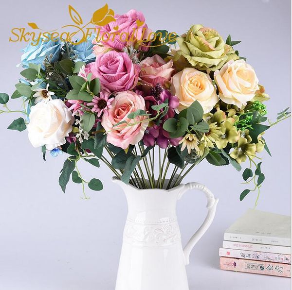 decorative flowers & wreaths artificial flower autumn bouquet of 11 branches living room table fake pot wedding 
decorative flowers & wreaths artificial flower autumn bouquet of 11 branches living room table fake pot wedding