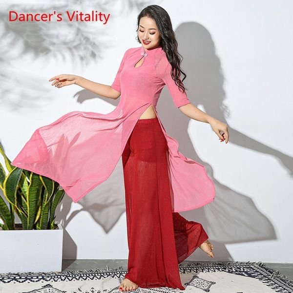 new national style cheongsam dance practice clothes modern dance yoga performance clothes belly competition set1, Black;red
new national style cheongsam dance practice clothes modern dance yoga performance clothes belly competition set1, Black;red