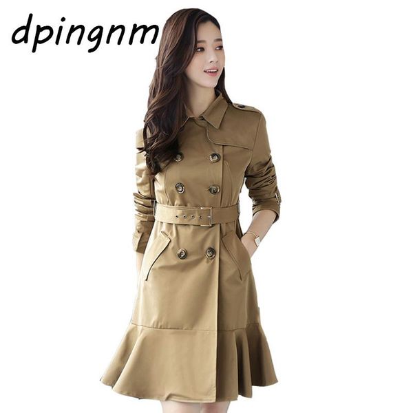 women 2020 overcoats autumn falbala mid length vintage elegant causal fashion female new overcoats, Tan;black
women 2020 overcoats autumn falbala mid length vintage elegant causal fashion female new overcoats, Tan;black