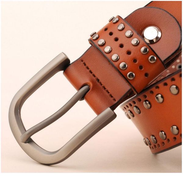 dinisiton new trend women leather belt metal rivets personalized ladies belt vintage women's belt ladies brand str jllylz, Black;brown
dinisiton new trend women leather belt metal rivets personalized ladies belt vintage women's belt ladies brand str jllylz, Black;brown