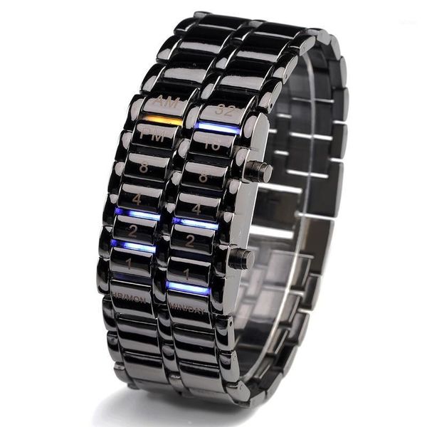 fashion lava iron samurai watch men led watches stainless steel band bracelet watches men sports clock relogio masculino1, Slivery;brown
fashion lava iron samurai watch men led watches stainless steel band bracelet watches men sports clock relogio masculino1, Slivery;brown