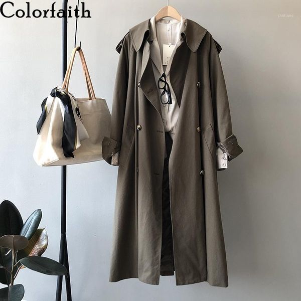 colorfaith new 2020 autumn winter women's windbreaker elegant buttons vintage oversize lace up office long trench jk89881, Tan;black
colorfaith new 2020 autumn winter women's windbreaker elegant buttons vintage oversize lace up office long trench jk89881, Tan;black