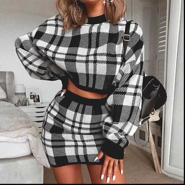 knitted autumn skirt and set women plaid crop two piece suit sets female long sleeve club outfits co ord set, Gray
knitted autumn skirt and set women plaid crop two piece suit sets female long sleeve club outfits co ord set, Gray
