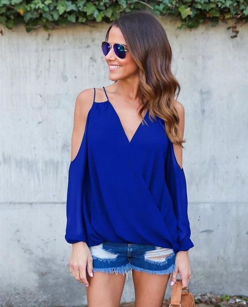 qa690 women cross v-neck chiffon blouse shirt spring long sleeve off shoulder camisetas mujer1, White
qa690 women cross v-neck chiffon blouse shirt spring long sleeve off shoulder camisetas mujer1, White