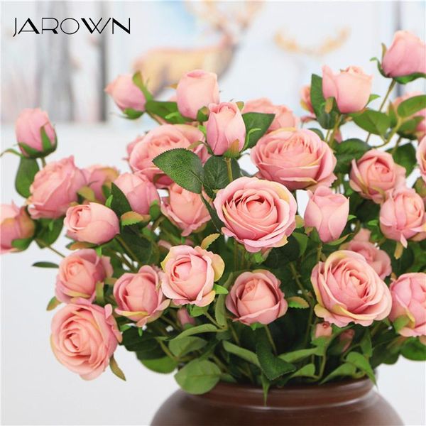 jarown 6 head roses simulation silk fake flowers continental wedding decoration flores home placement
jarown 6 head roses simulation silk fake flowers continental wedding decoration flores home placement