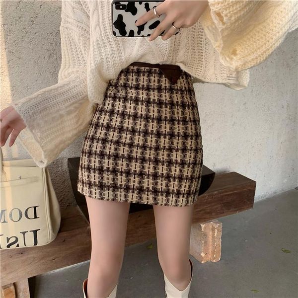 skirts vintage high waist a-line fashion woolen casual simple geometric pattern women mini, Black
skirts vintage high waist a-line fashion woolen casual simple geometric pattern women mini, Black