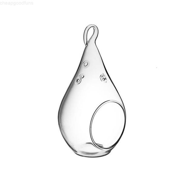candle holder teardrop hanging plant terrarium clear glass balls container for home wedding decoration 15*7cm
