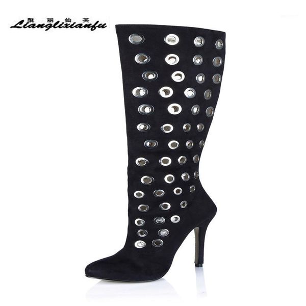 llxf metal hollow out knee-high motorcycle boots 12cm thin heels zipper shoes woman botas mujer wedding pumps plus:35-42 431, Black
llxf metal hollow out knee-high motorcycle boots 12cm thin heels zipper shoes woman botas mujer wedding pumps plus:35-42 431, Black