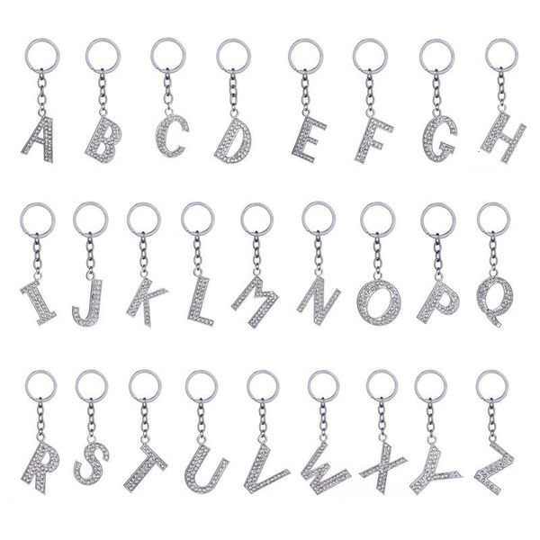 sale keyring initial alphabet 26 english letters keychain pendant for diy decoration - alloy crystal key chain ring, Silver
sale keyring initial alphabet 26 english letters keychain pendant for diy decoration - alloy crystal key chain ring, Silver