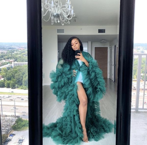 see thru tulle ruffles long pregnant woman evening dresses kimono tiered ruched robe prom gowns puffy sleeves african cape cloak, Black;red
see thru tulle ruffles long pregnant woman evening dresses kimono tiered ruched robe prom gowns puffy sleeves african cape cloak, Black;red