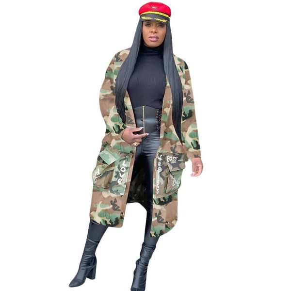 women's trench coats omilka camouflage letter printed long coat 2021 autumn women full sleeve pocket high street hip hop casual, Tan;black
women's trench coats omilka camouflage letter printed long coat 2021 autumn women full sleeve pocket high street hip hop casual, Tan;black