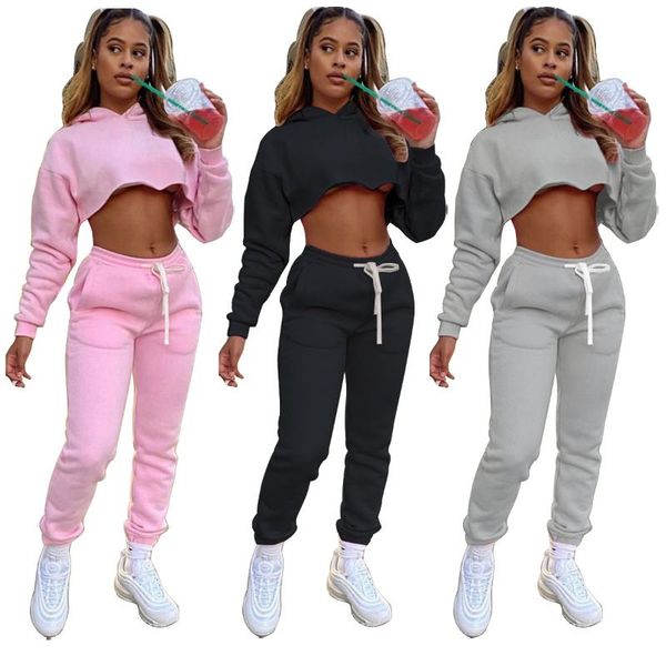 2020 autumn sport tracksuit clothes 2 piece sets women's fashion casual solid short hoodies hooded sweatshirt sweatpant outfit, Gray
2020 autumn sport tracksuit clothes 2 piece sets women's fashion casual solid short hoodies hooded sweatshirt sweatpant outfit, Gray