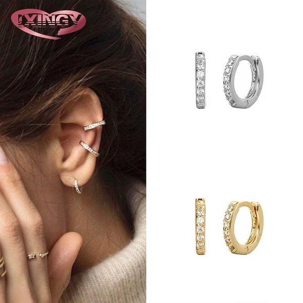 hoop & huggie 100% 925 sterling silver round earrings for women gold color crystal zircon huggies wedding jewelry, Golden;silver
hoop & huggie 100% 925 sterling silver round earrings for women gold color crystal zircon huggies wedding jewelry, Golden;silver