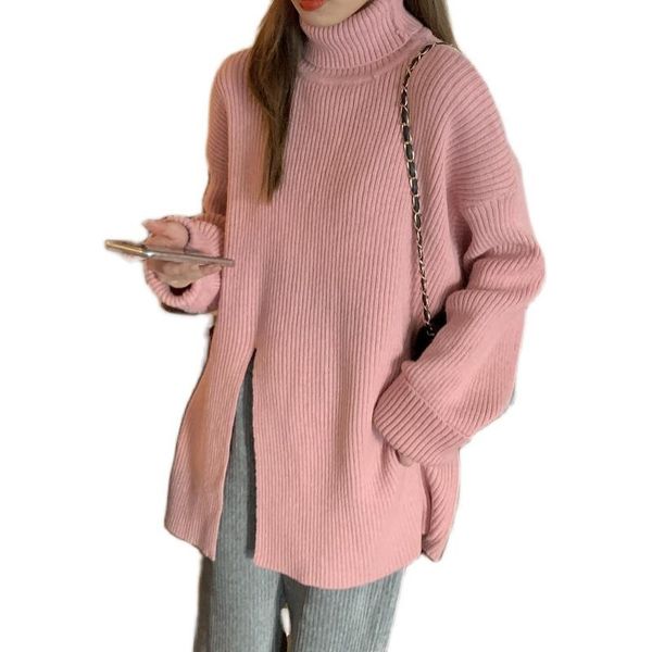 women's sweaters hkcp casual turtleneck woman fashion pullovers solid long sleeve folds knitted spring/autumn 2021, White;black
women's sweaters hkcp casual turtleneck woman fashion pullovers solid long sleeve folds knitted spring/autumn 2021, White;black