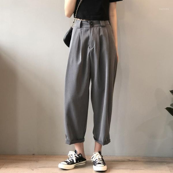 2021 new spring summer women pants soild color wide leg ankle-length pants zipper fashion female casual high waist loose1, Black;white
2021 new spring summer women pants soild color wide leg ankle-length pants zipper fashion female casual high waist loose1, Black;white