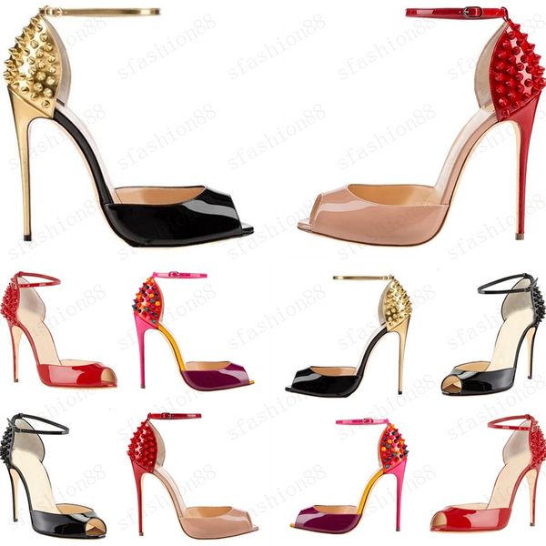 new women lacing fashion rivet high heels dress red bottom peep toe shoes super high heel sandals spiked diamond pump 10cm size 34 -42, Black
new women lacing fashion rivet high heels dress red bottom peep toe shoes super high heel sandals spiked diamond pump 10cm size 34 -42, Black