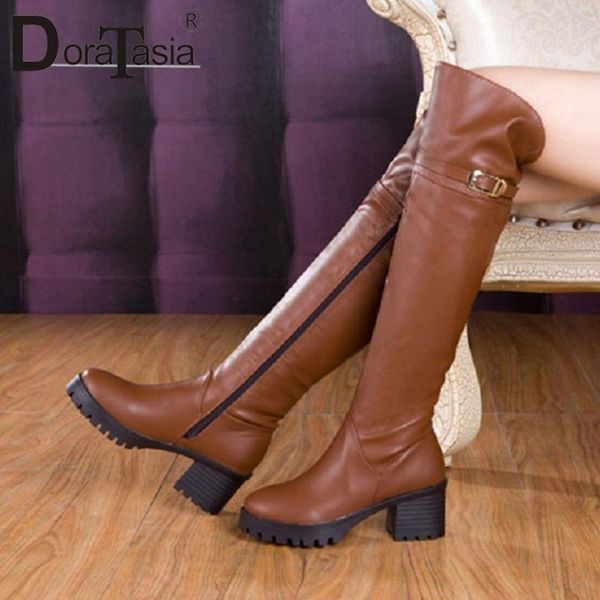 doratasia new fashion female over the knee boots concise elegant thigh high boots women platform chunky high heels shoes woman, Black
doratasia new fashion female over the knee boots concise elegant thigh high boots women platform chunky high heels shoes woman, Black