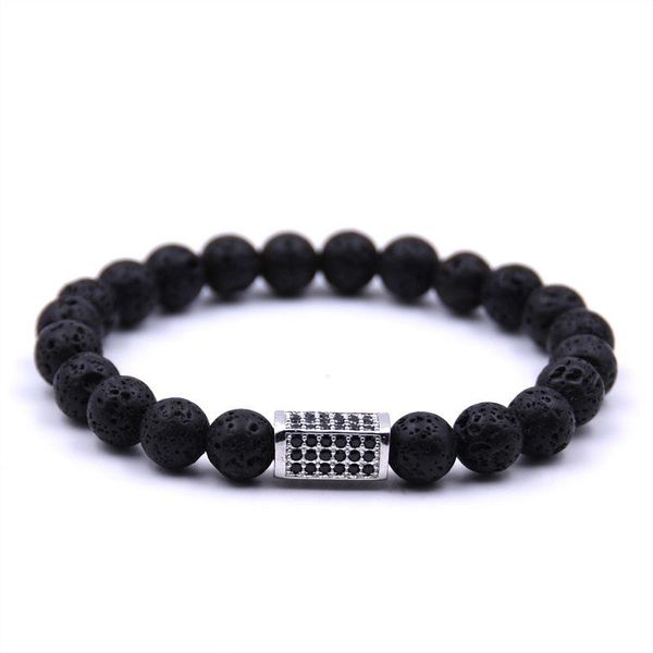 beaded, strands kangkang selling volcanic stone bracelet micro-inlay zirconia 4 colors quadrangular prism 8mm elastic rope bead, Black
beaded, strands kangkang selling volcanic stone bracelet micro-inlay zirconia 4 colors quadrangular prism 8mm elastic rope bead, Black