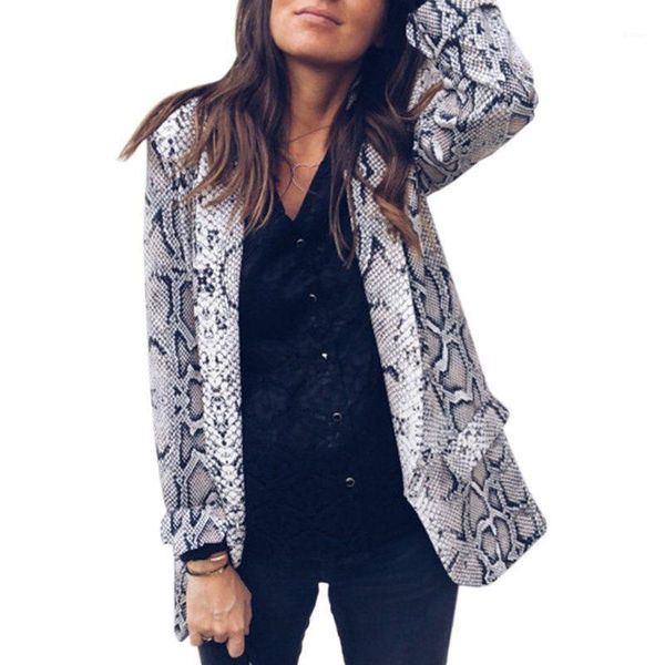 women's suits & blazers leopard snake print blazer women office lady casual 2021 autumn winter fashion long sleeve pocket jackets1, White;black
women's suits & blazers leopard snake print blazer women office lady casual 2021 autumn winter fashion long sleeve pocket jackets1, White;black