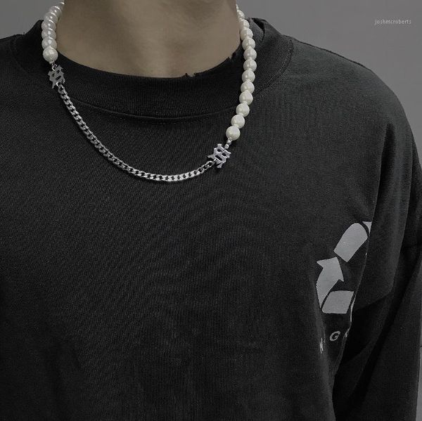 ins niche design pearl letter stitching short necklace men and women hip hop jump di necklace1, Golden;silver
ins niche design pearl letter stitching short necklace men and women hip hop jump di necklace1, Golden;silver