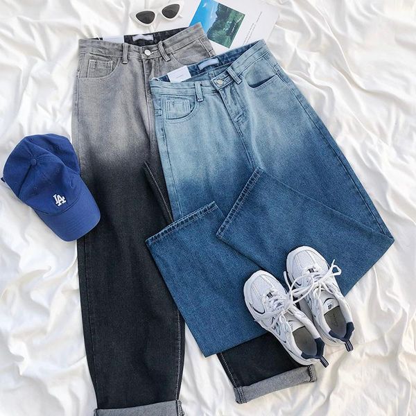 women's jeans vintage harajuku gradient loose women casual high waist pockets bottom korean style female wide leg demin pants, Blue
women's jeans vintage harajuku gradient loose women casual high waist pockets bottom korean style female wide leg demin pants, Blue