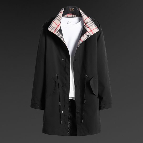 solid side seam pocket slim lapel casual single breasted men's windbreaker, Tan;black
solid side seam pocket slim lapel casual single breasted men's windbreaker, Tan;black