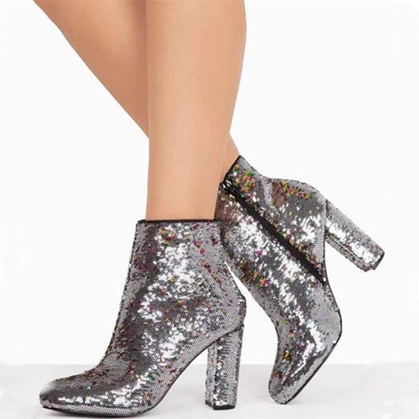 boots sliver colorful bling decoration short booties party club women high heel dress shoes round toe chunky ankle, Black
boots sliver colorful bling decoration short booties party club women high heel dress shoes round toe chunky ankle, Black