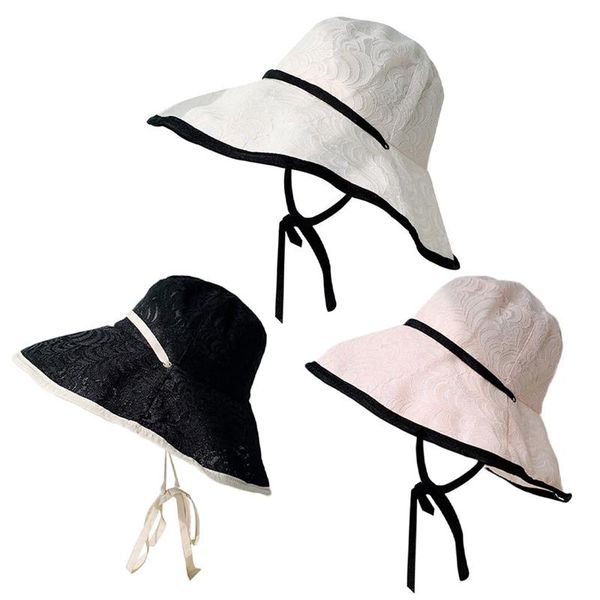 summer lace large brim temperament retro lace sunhat for women female fisherman's hat holiday travel lace-up sun suncreen hat, Blue;gray
summer lace large brim temperament retro lace sunhat for women female fisherman's hat holiday travel lace-up sun suncreen hat, Blue;gray