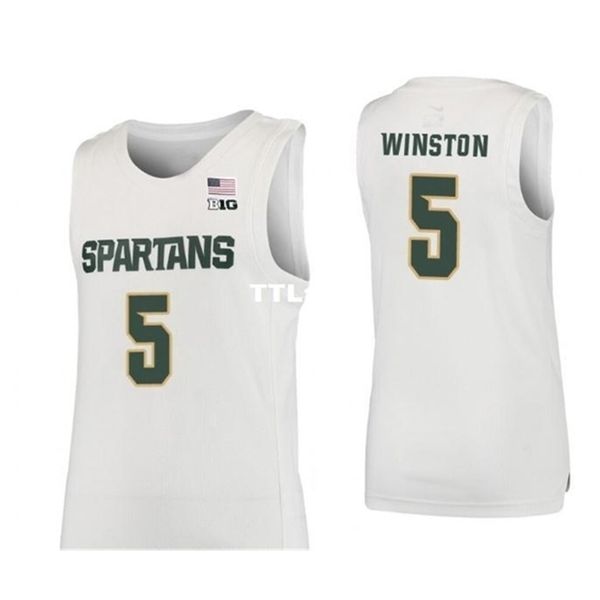 vintage round neck michigan state spartans cassius winston #5 embroidery basketball jersey size s-4xl or custom any name or number jersey, Black
vintage round neck michigan state spartans cassius winston #5 embroidery basketball jersey size s-4xl or custom any name or number jersey, Black