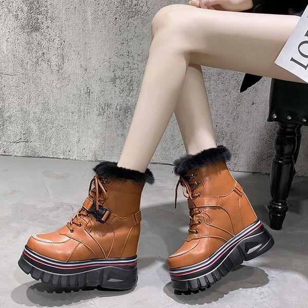 2021 the new false skin chunky ankle for high platform height increase woman shoes fashion buckle boots mujer olvy, Black
2021 the new false skin chunky ankle for high platform height increase woman shoes fashion buckle boots mujer olvy, Black