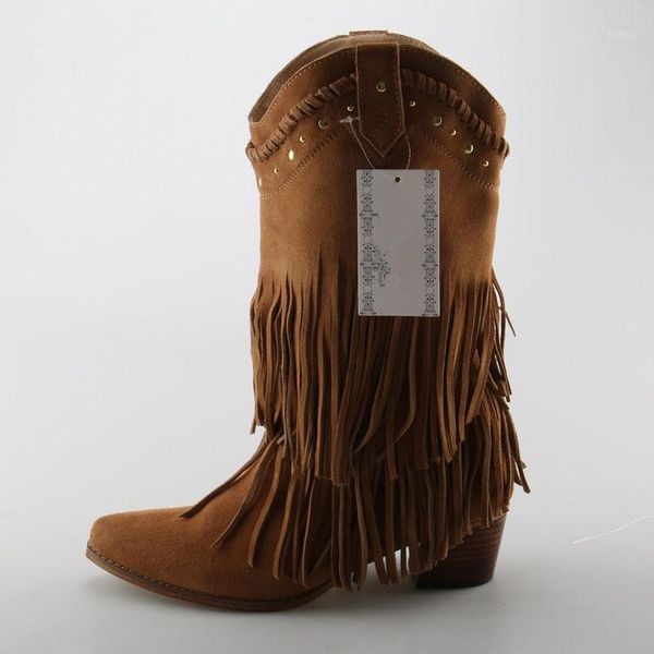boots western cowboy woman brown tan mid-calf chunky high heels suede fringe winter autumn pointy studded punk feminina shoes1, Black
boots western cowboy woman brown tan mid-calf chunky high heels suede fringe winter autumn pointy studded punk feminina shoes1, Black