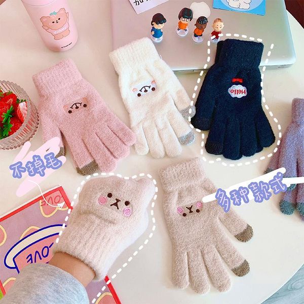 cute cartoon winter warm gloves touch screen gloves plus velvet thick soft smile mittens women knitted phone tablet pad, Blue;gray
cute cartoon winter warm gloves touch screen gloves plus velvet thick soft smile mittens women knitted phone tablet pad, Blue;gray