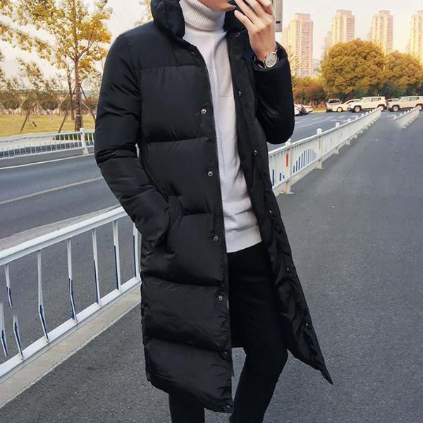 male casual autumn winter warm single-breasted coat man slim parka hooded down jacket solid color outerwear1, Black
male casual autumn winter warm single-breasted coat man slim parka hooded down jacket solid color outerwear1, Black