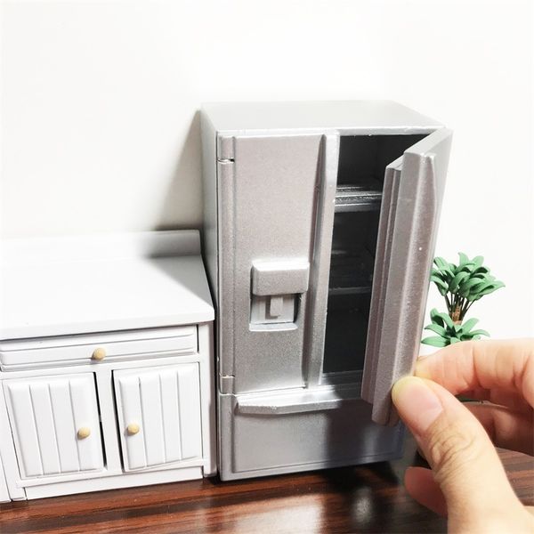 1: 12 mini doll house door double dollhouse simulation refrigerator model white silver gray handmade design crsm
1: 12 mini doll house door double dollhouse simulation refrigerator model white silver gray handmade design crsm